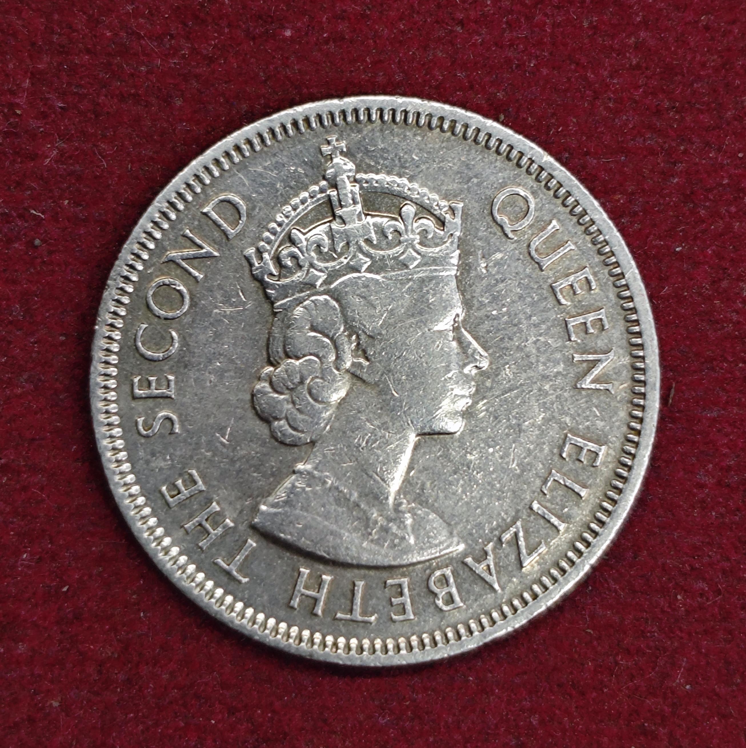 Mauritius (1/2) Half Rupee Elizabeth II 1975 Coin
