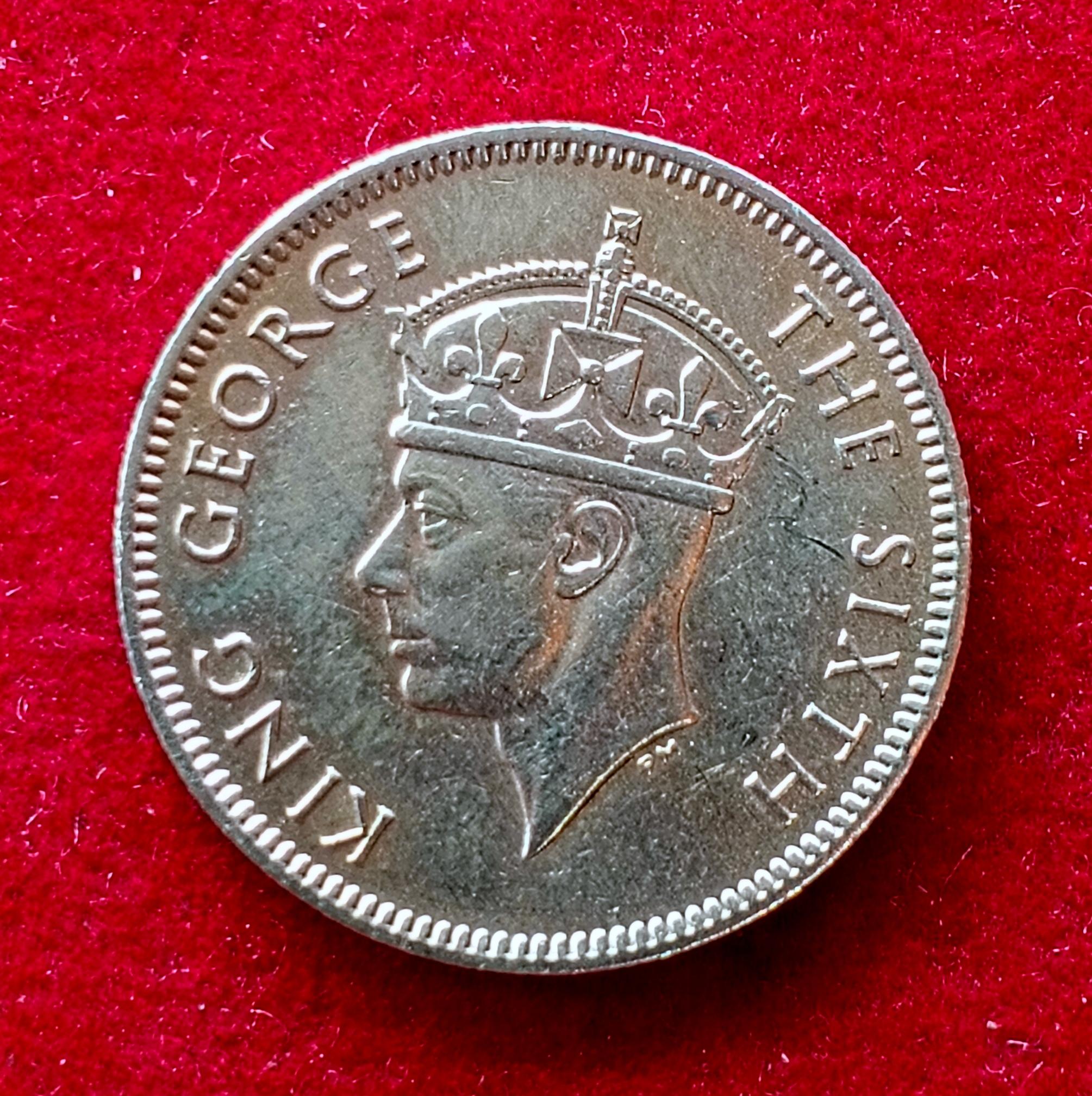 Mauritius 1/4  Rupee Elizabeth II 1950 Coin