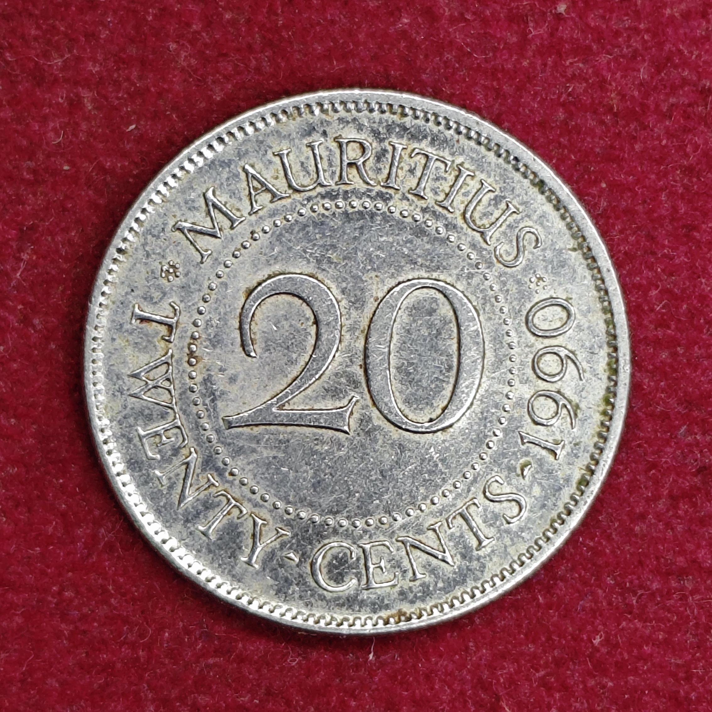 Mauritius 20 Cents 1990 Coin