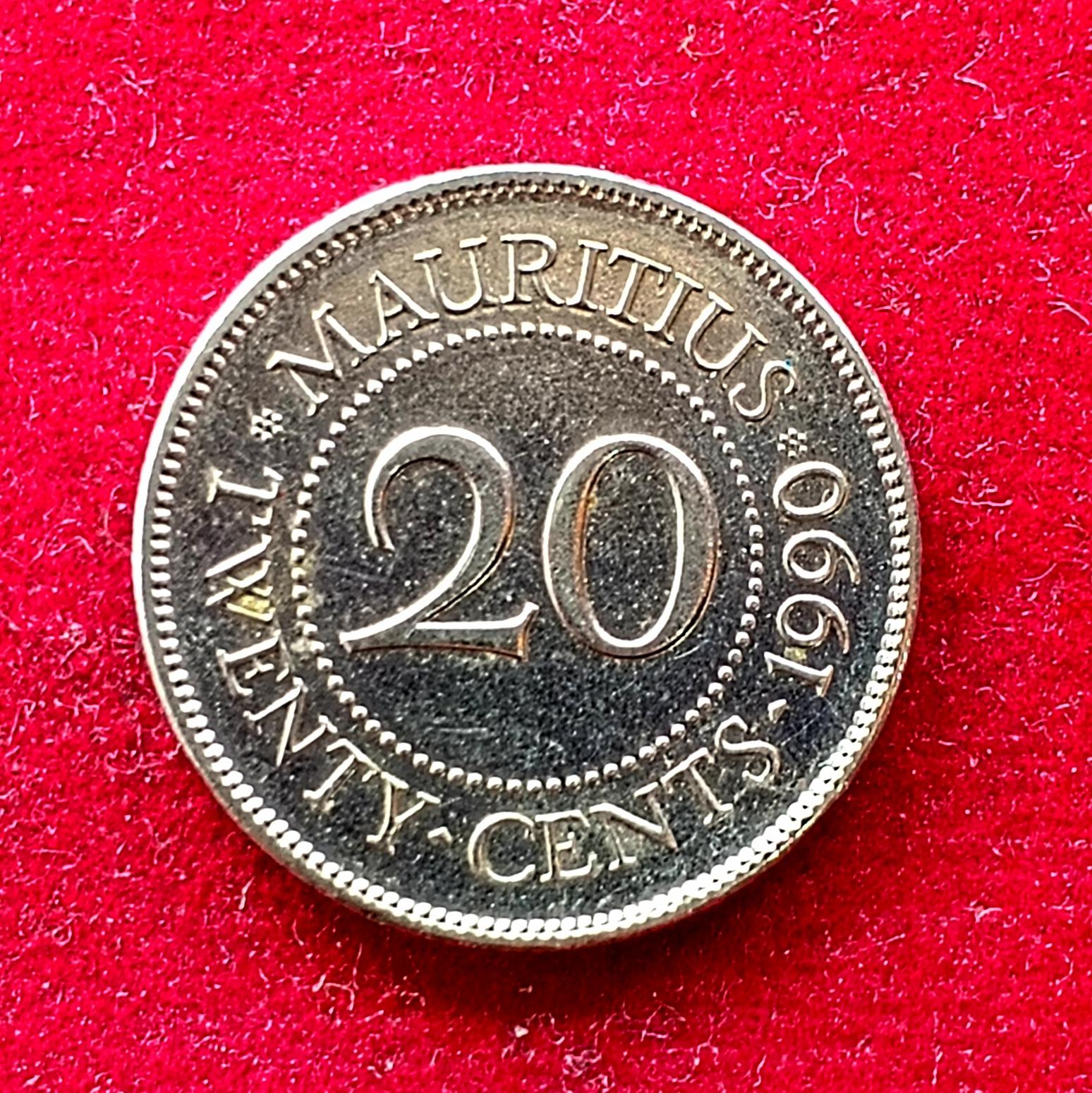 Mauritius 20 Cents 1990 Coin
