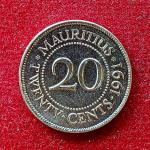 Mauritius 20 Cents 1991 Coin