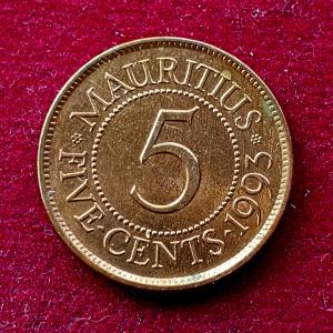 Mauritius 5 Cents 1993 Coin