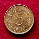Mauritius 5 Cents 1999 Coin