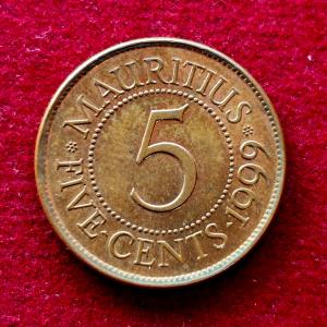 Mauritius 5 Cents 1999 Coin