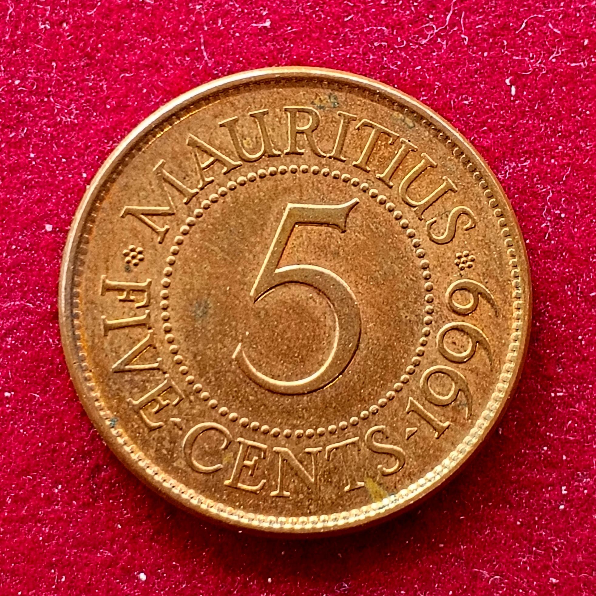 Mauritius 5 Cents 1999 Coin
