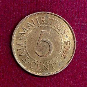 Mauritius 5 Cents 2005 Coin