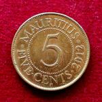 Mauritius 5 Cents 2012 Coin
