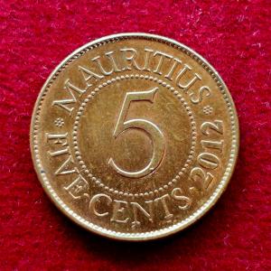 Mauritius 5 Cents 2012 Coin