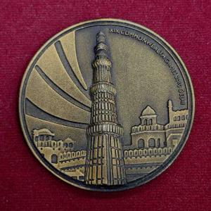 Medal :- Delhi 2010 XIX Commonwealth Games Commemorative Medal – Qutub Minar Design – Bronze Finish – India