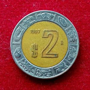 Mexico 2 Pesos 1997 Coin