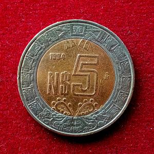 Mexico 5 Pesos 1994 Coin