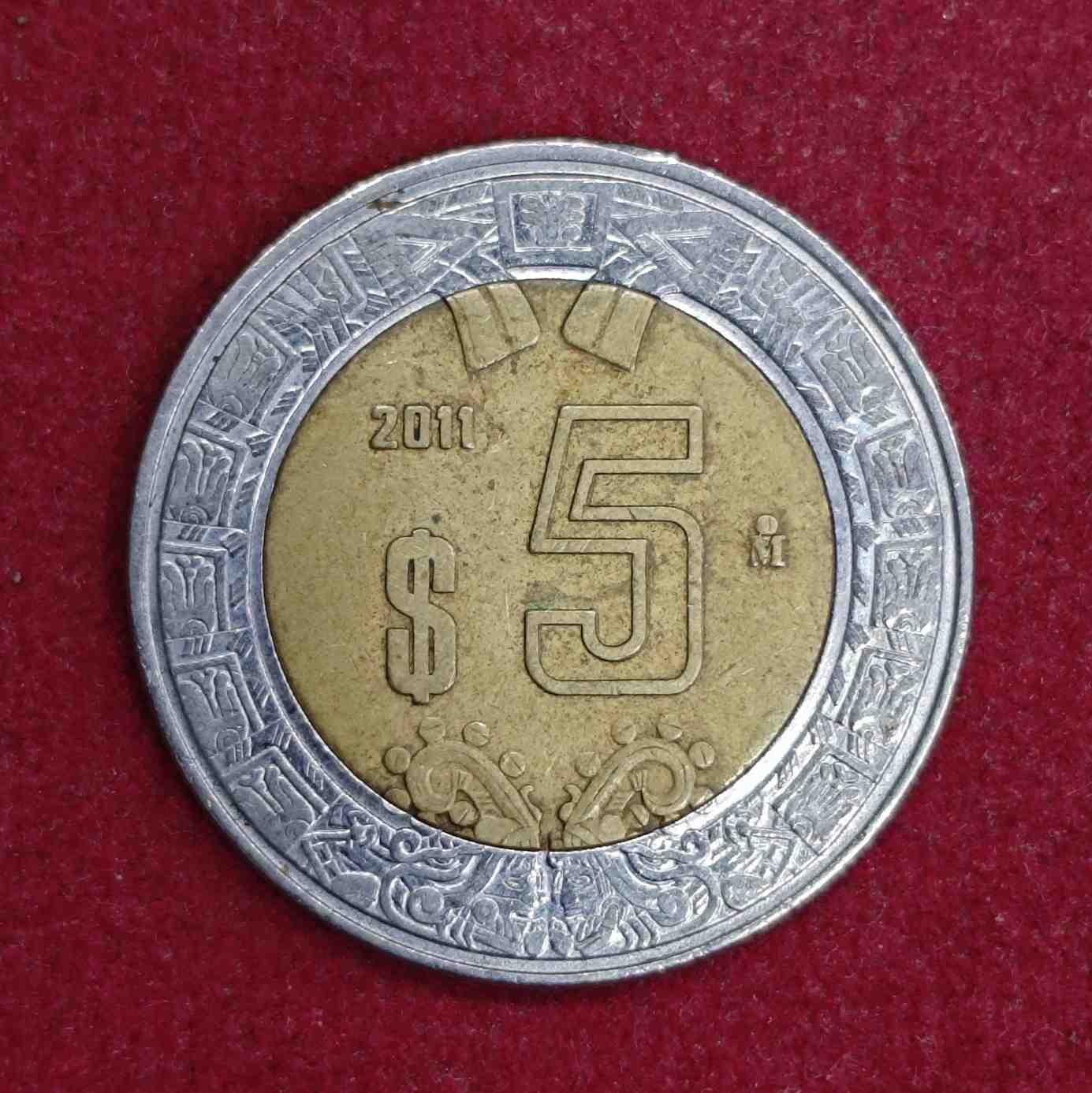 Mexico 5 Pesos 2011 Coin