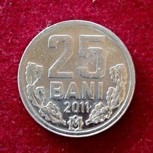 Moldova 25 Bani 2011 Coin
