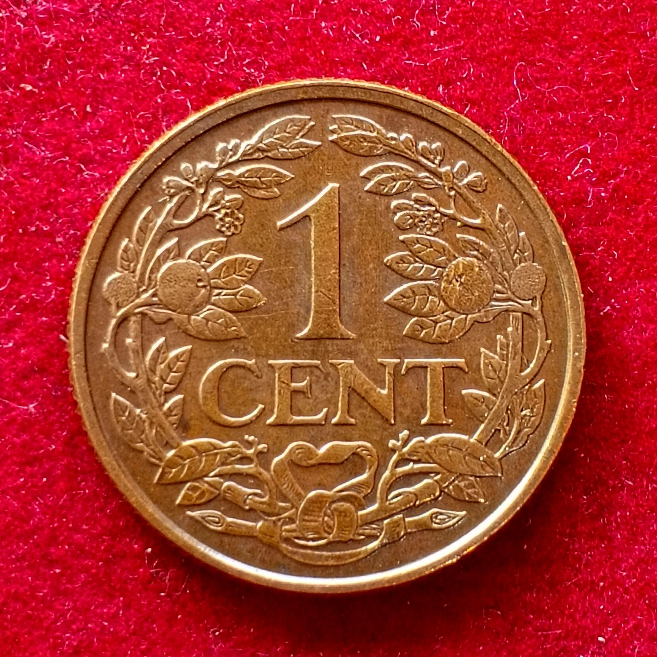 Netherlands 1 Cent Wilhelmina 1919 Coin