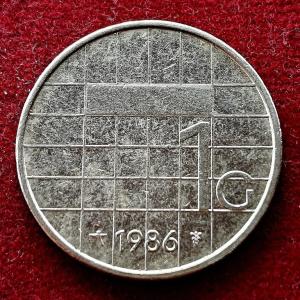 Netherlands 1 Gulden Beatrix 1986 Coin