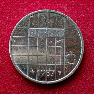 Netherlands 1 Gulden Beatrix 1987 Coin