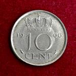 Netherlands 10 Cents - Juliana 1966 Coin
