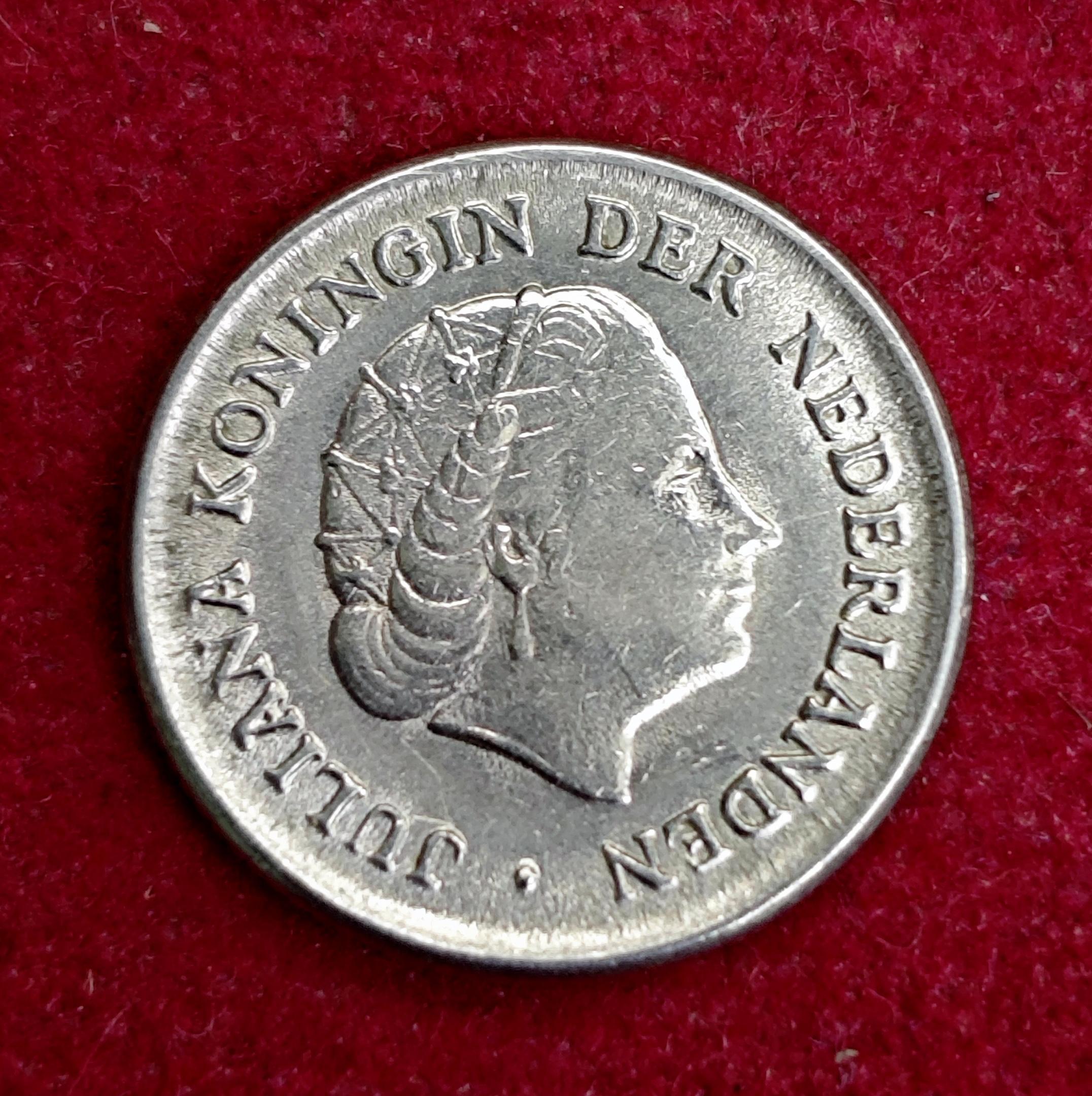 Netherlands 10 Cents - Juliana 1966 Coin