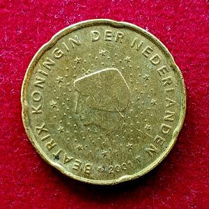 Netherlands 20 Euro Cent - Beatrix 2001 Coin