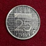 Netherlands 25 Cents Beatrix 1985 Coin