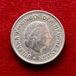 Netherlands 25 Cents Juliana 1951 Coin