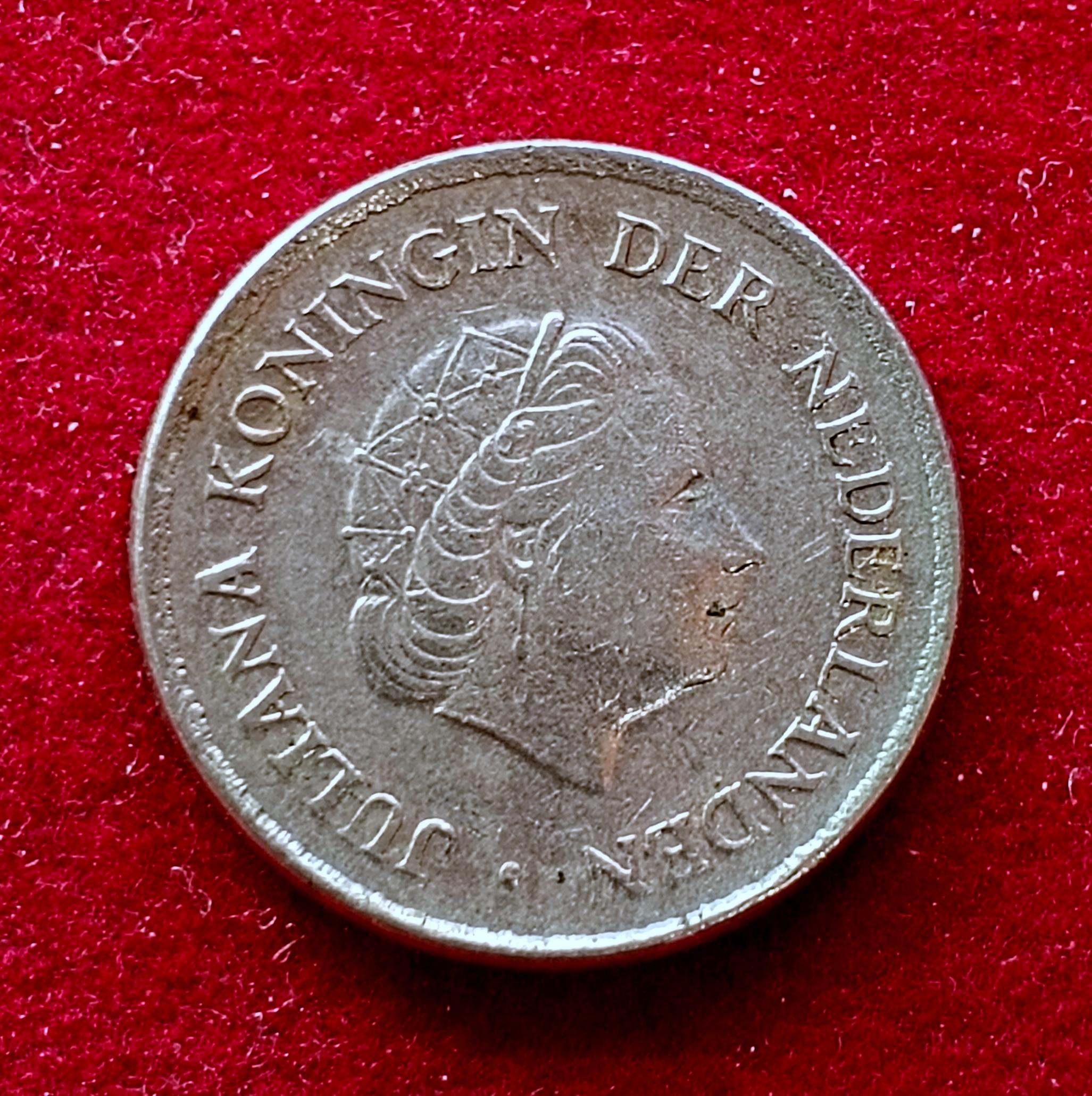 Netherlands 25 Cents Juliana 1976 Coin