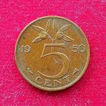 Netherlands 5 Cent Juliana 1950 Coin