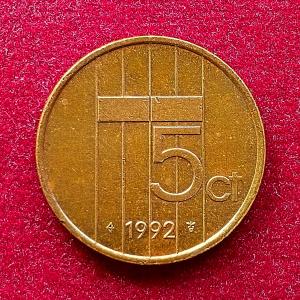 Netherlands 5 Gulden Beatrix 1992 Coin