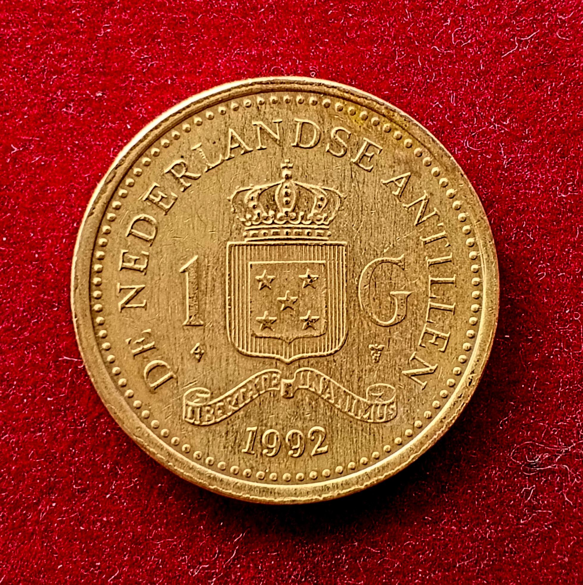 Netherlands Antilles 1 Gulden Beatrix 1992 Coin