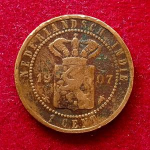 Netherlands East Indies (Indonesia) 1 Cent 1907 Coin