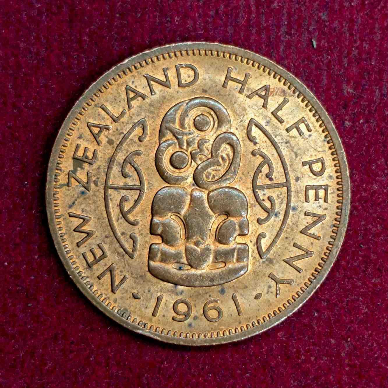 New Zealand 1/2 Penny - Elizabeth II 1961 Coin