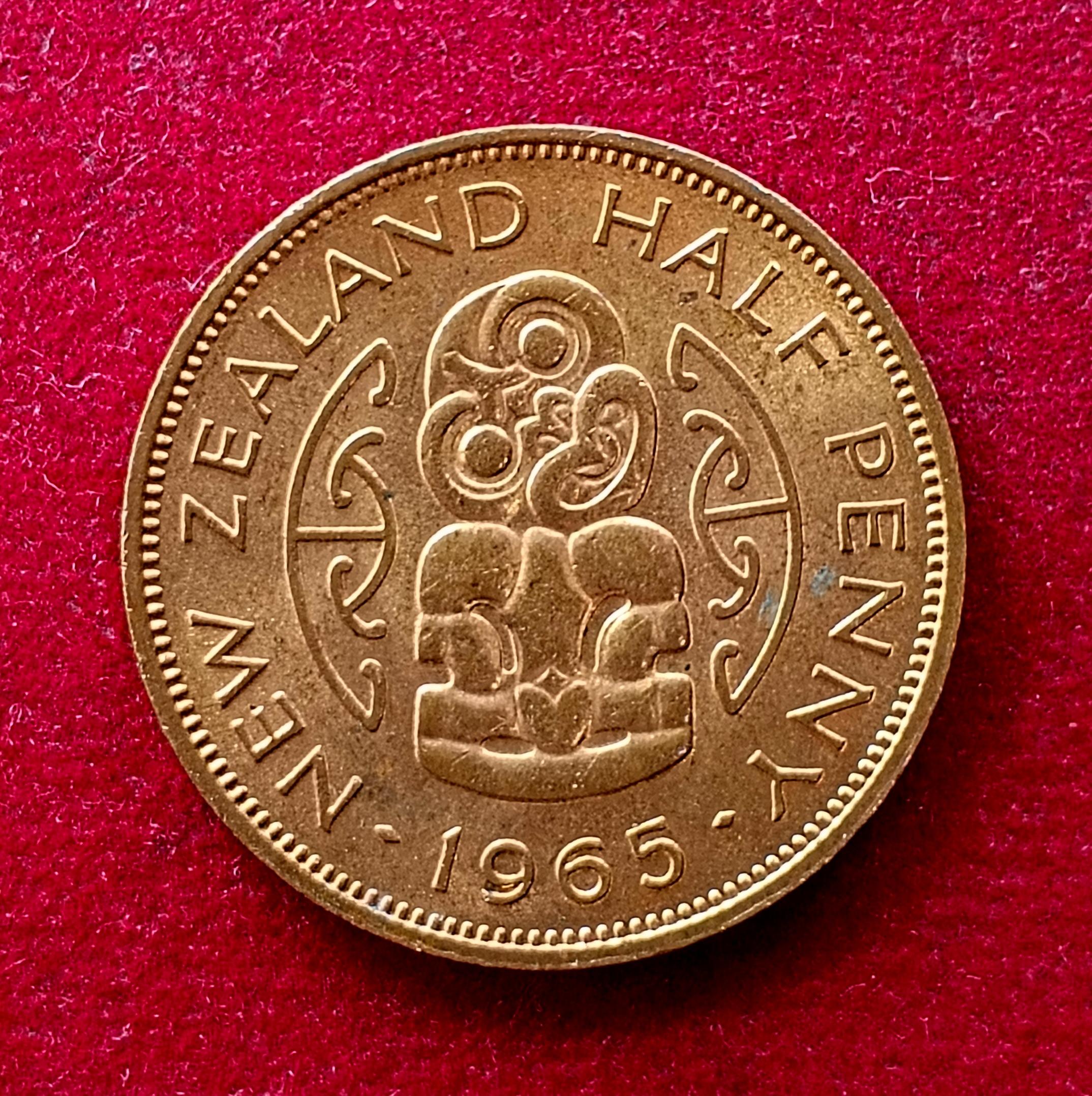 New Zealand 1/2 Penny - Elizabeth II 1965 Coin