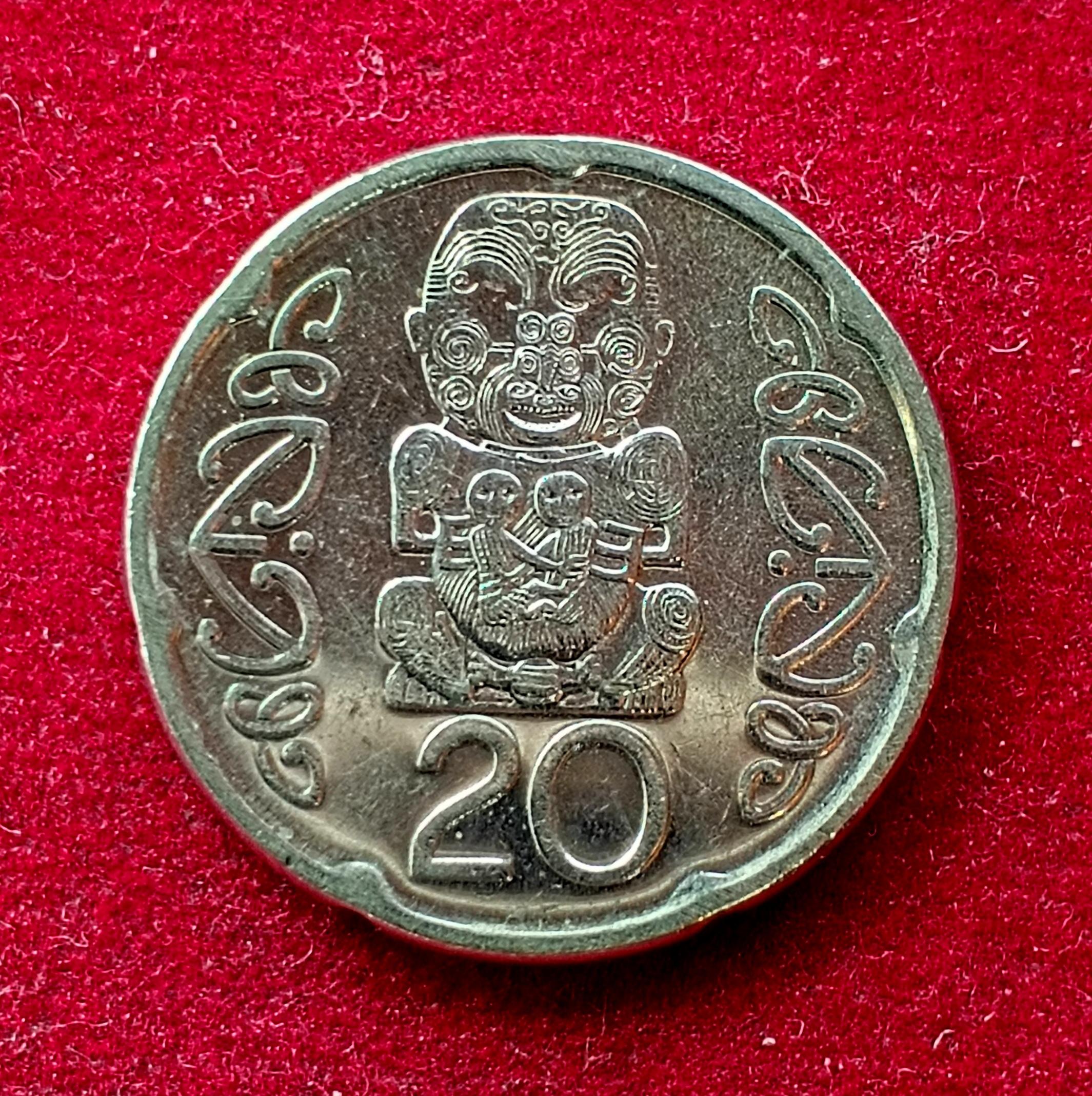 New Zealand 20 Cents Elizabeth II 2008  Coin