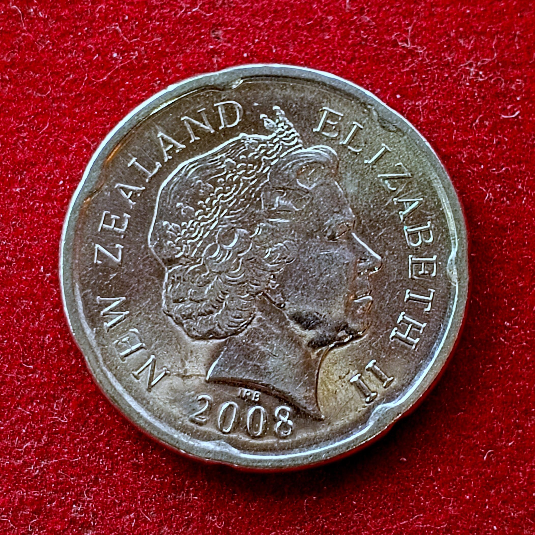 New Zealand 20 Cents Elizabeth II 2008  Coin