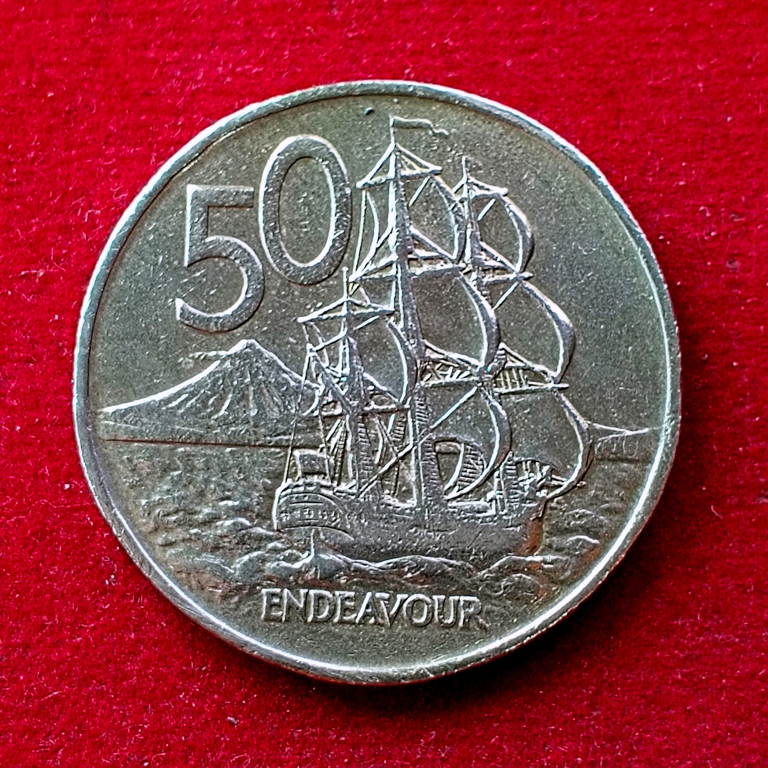 New Zealand 50 Cents - Elizabeth II 1976 Coin