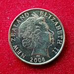 New Zealand 50 Cents - Elizabeth II 2006 Coin (Diameter - 24.75 mm)