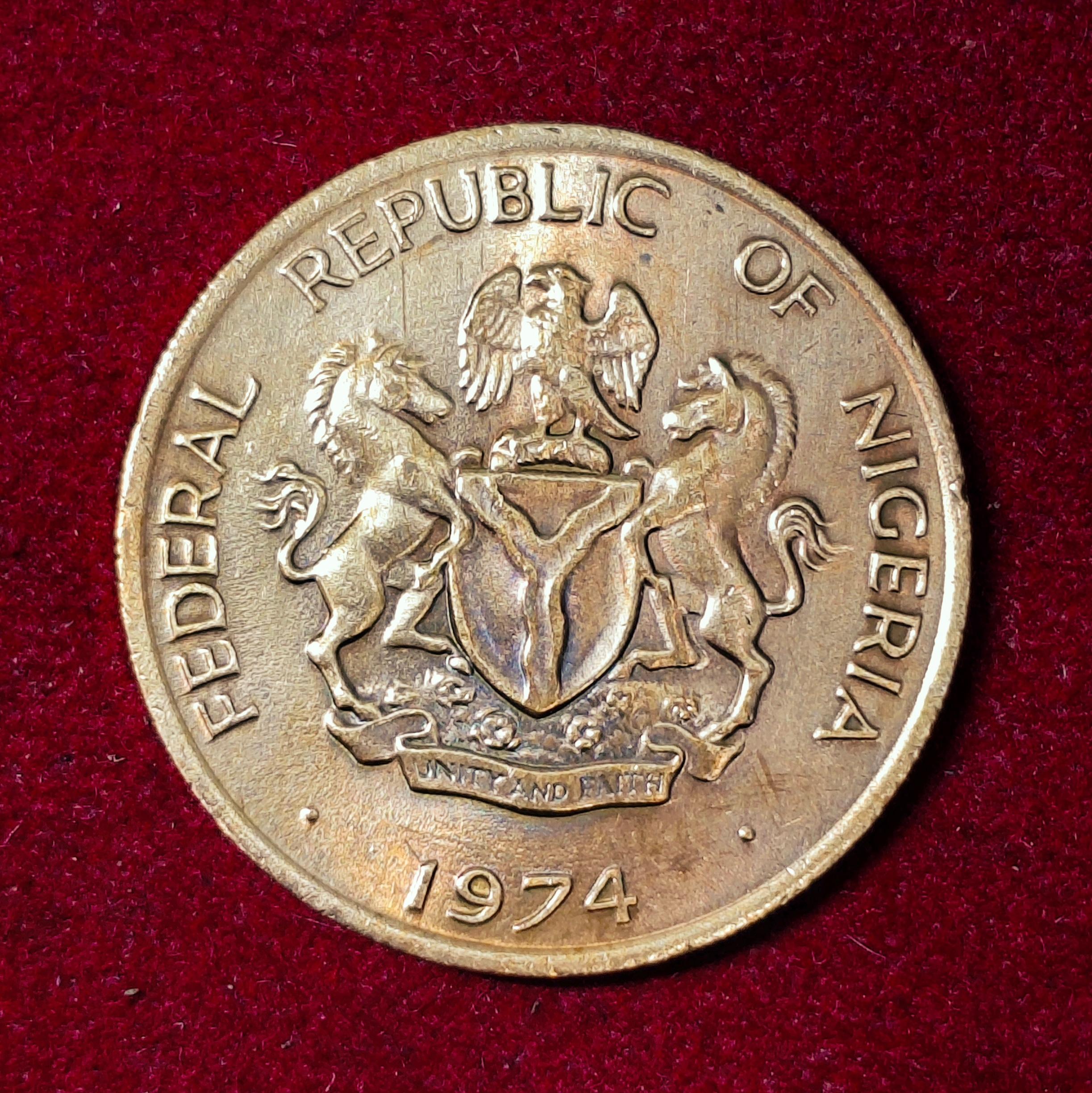 Nigeria 1 Kobo 1974 Coin