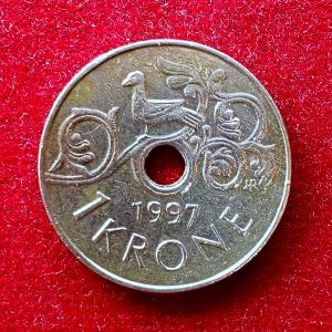 Norway 1 Krone Harald V 1997 Coin