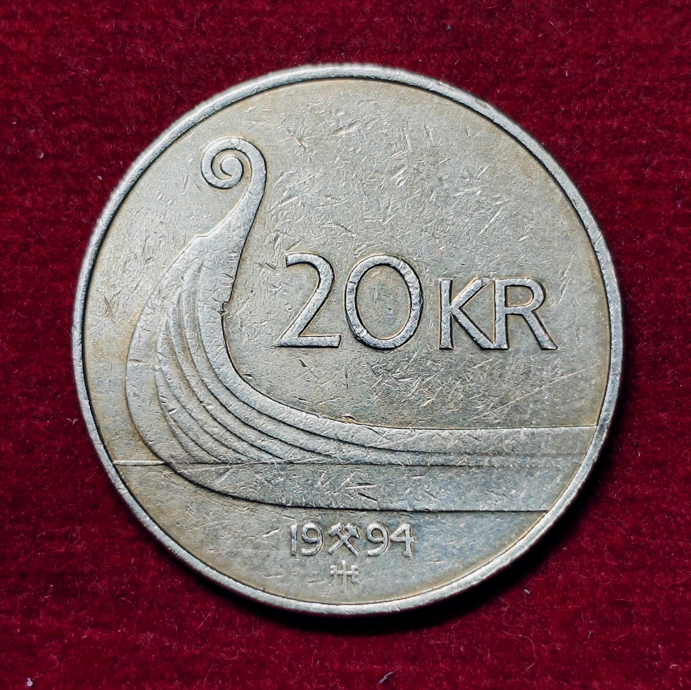 Norway 20 Kroner - Harald V 1994 Coin