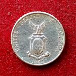 Philippines 10 Centavos U.S. Administration 1945 Silver Coin