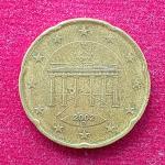 Federal Republic of Germany 20 Euro Cent 1st map 2002 D Coin