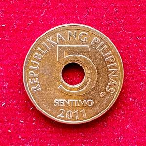 Philippines 5 Sentimo 2011 Coin