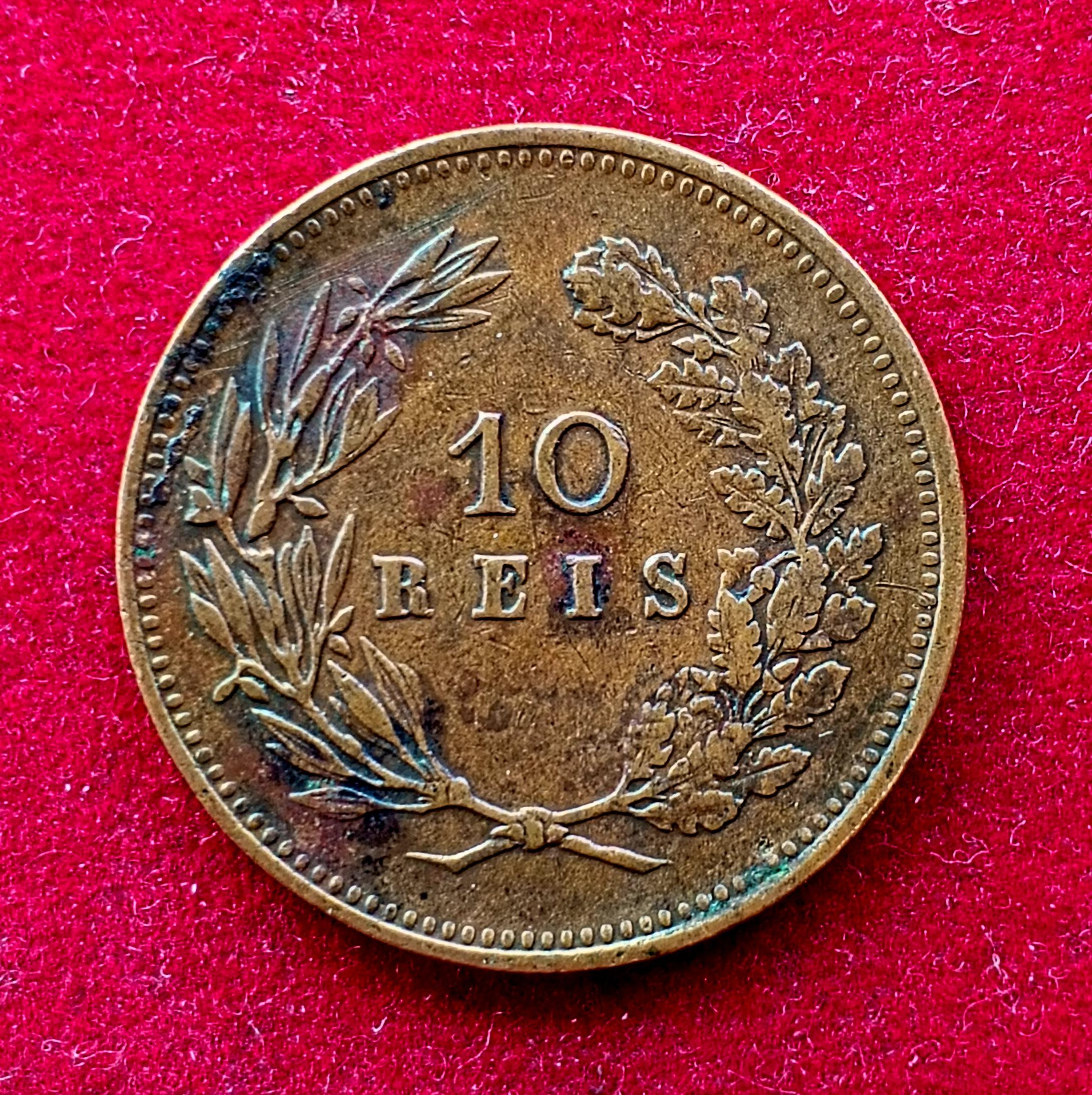 Portugal 10 Reis - Charles I 1891 Coin