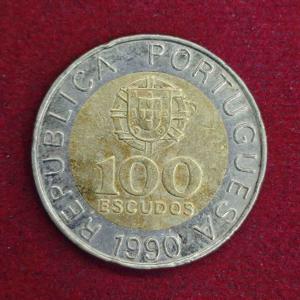 Portugal 100 Escudos 1990 Coin
