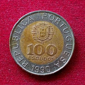Portugal 100 Escudos 1990 Coin