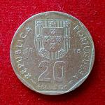Portugal 20 Escudos 1988 Coin