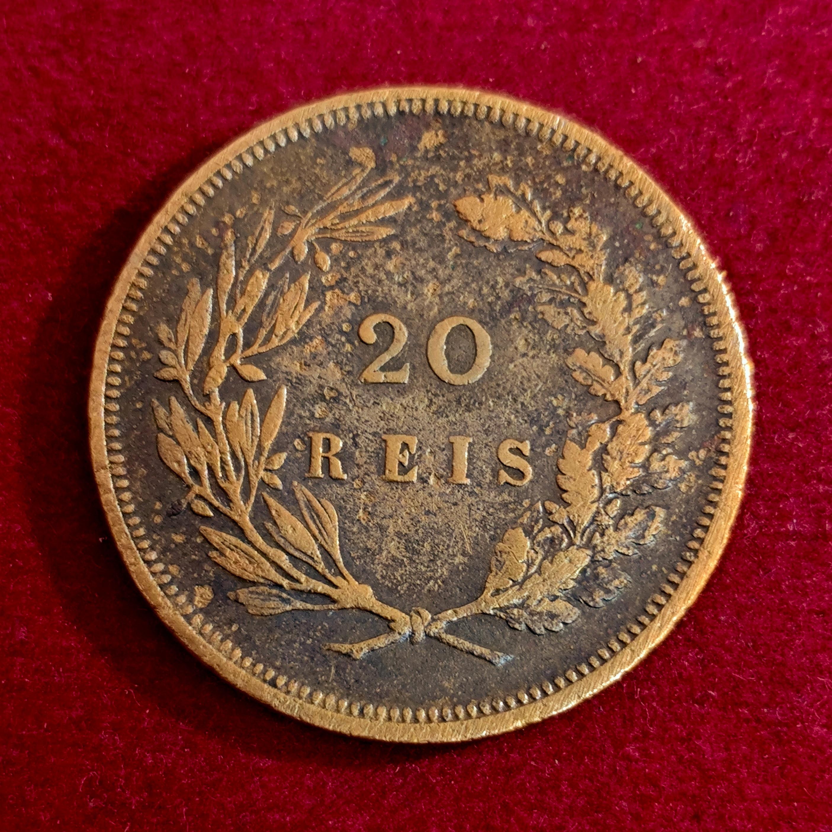 Portugal 20 Reis - Carlos I 1891 Coin