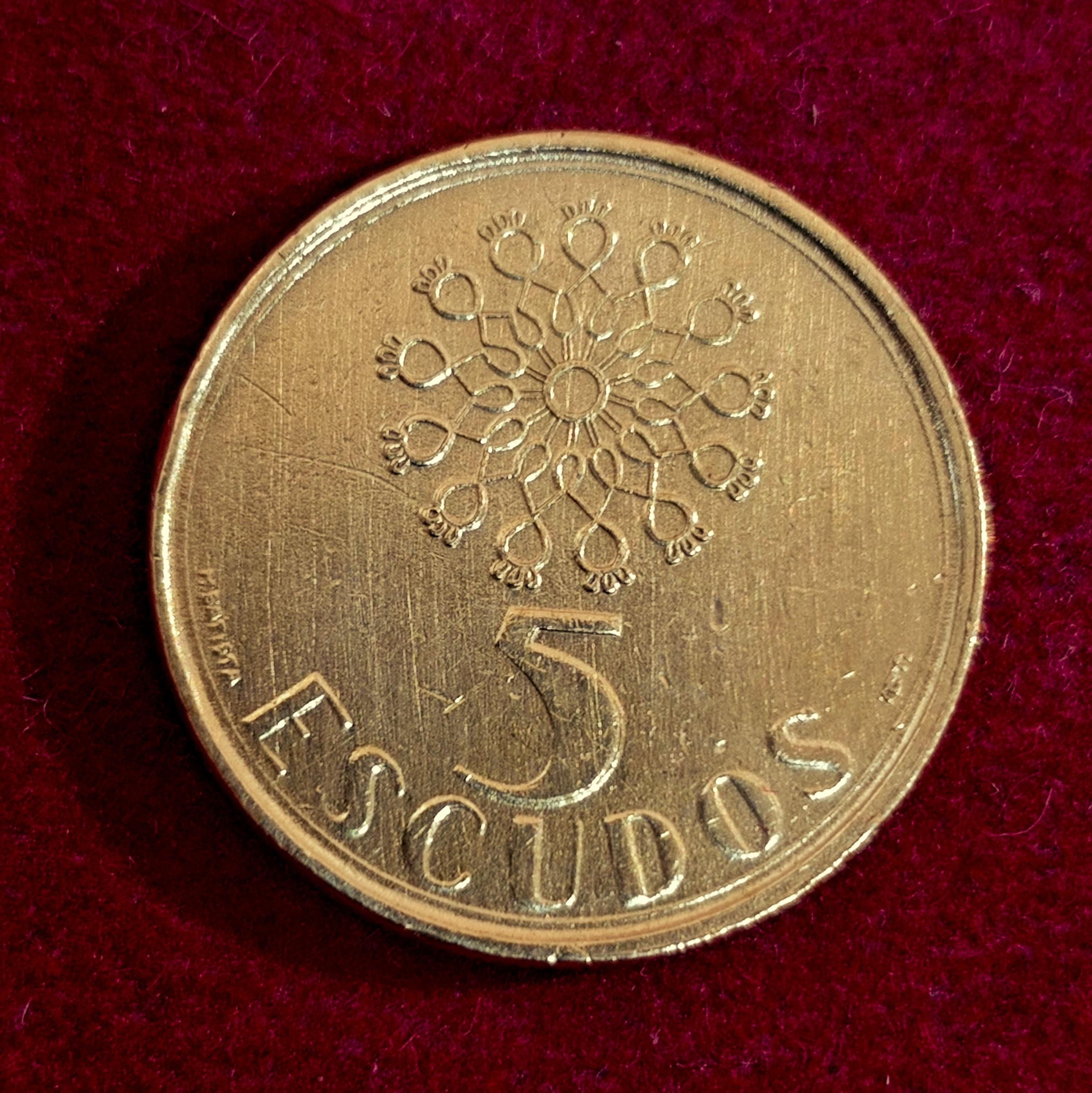 Portugal 5 Escudos 1990 Coin