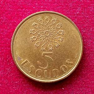 Portugal 5 Escudos 1990 Coin
