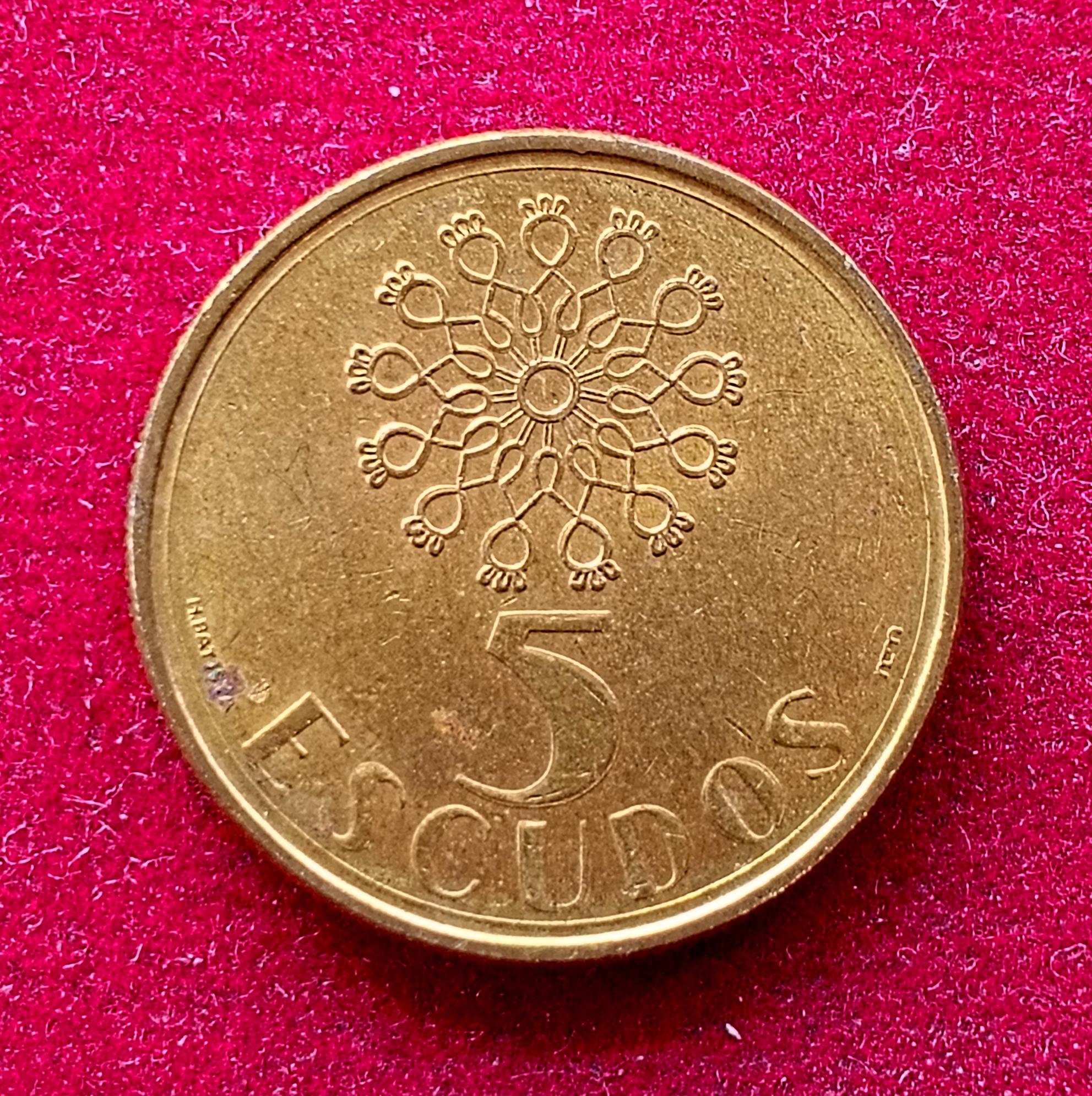Portugal 5 Escudos 1990 Coin